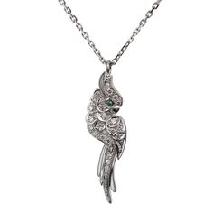 The Cartier Fauna Flora Diamond White Gold Bird Pendant Necklace is a dazzling piece of jewelry that perfectly encapsulates Cartier's heritage of excellence and artistry. This necklace is more than just an accessory; it is a symbol of elegance, sophistication, and timeless beauty, designed to captivate and charm its wearer and onlookers alike. At the heart of this exquisite necklace is the pendant, which features a beautifully detailed bird motif. The pendant measures .85 inches in length, making it a delicate yet striking centerpiece. Crafted from 18k white gold, the bird pendant showcases Cartier's commitment to using only the finest materials. The white gold provides a lustrous and durable base that enhances the pendant's luxurious appearance. One of the most captivating features of thi Bird Motif, Bird Pendant, Creating Jewelry, Adjustable Necklace, Jewelry Business, Fine Jewellery Necklace, Diamond White, Timeless Beauty, Gold Metal