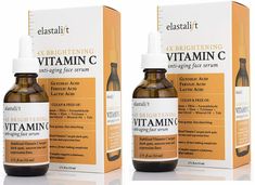 Lot 2x ELASTALIFT 4x Brightening Vitamin C Anti-aging Face Serum (1.75oz / 52ml) Stable form of Vitamin C visibly improves the appearance of sun spots, hyperpigmentation, and uneven skin tone while helping give your skin a brightened appearance. Brightening serum diminishes the look of wrinkles, and fine lines. Ferulic Acid, a natural antioxidant, guards the skin from environmental damage.  Blend of acids – Glycolic Acid, Ferulic Acid, and Lactic Acid support a luminous, youthful radiance. Hyalu Vitamin C Facial, Vitamin C Face Serum, Anti Aging Face Serum, Anti Aging Face, Skin Complexion, Brightening Serum, Anti Aging Serum, Age Spots, Glycolic Acid