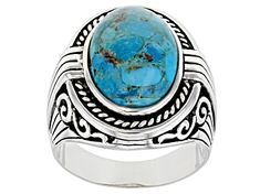 Add some sparkle to your look with JTV's gorgeous Turquoise Rhodium Over Sterling Silver Men's Ring! Shop JTV jewelry today for an incredible deal! Mens Sterling Silver Jewelry Jtv, Eagle Ring, Sterling Silver Mens Rings, Jtv Jewelry, Southwest Style, Mens Silver Rings, Topaz Earrings, Sterling Silver Mens, Men's Ring