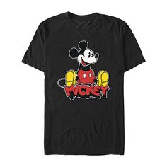 Enjoy comfort and fashion at the same time with this officially licensed men's Mickey Mouse graphic t-shirt design. Crafted from 100% cotton, this tee has a crew neckline and short sleeves. Style it with jeans or shorts.Character: Mickey MouseClosure Type: Pullover HeadFit: Regular FitNeckline: Crew NeckSleeve Length: Short SleeveFiber Content: 100% CottonFabric Description: KnitCare: Machine Wash, Tumble DryCountry of Origin: Imported Tops Graphic, Sleeves Style, Men's Graphic T Shirt, T Shirt Design, Men Short Sleeve, Crew Neckline, Shirt Design, Graphic T Shirt, Mens Short