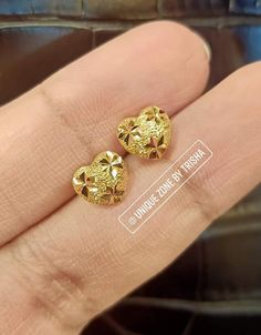 Ear Rings Gold Indian Daily Wear, Gold Tops Earrings Indian, Gold Tops Earrings, Ear Rings For Women, Small Earrings Gold, Bridal Jewellery Earrings