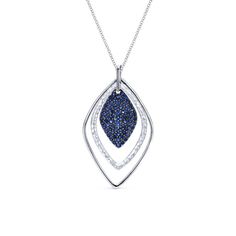 Sterling Silver Layered Sapphire Cluster Fashion Necklace Graphic Texture, Gabriel Jewelry, Jewellery Sketches, Purple Jewelry, Stylish Necklace, Silver Jewelry Fashion, Teardrop Pendant, Sapphire Necklace, Timeless Jewelry