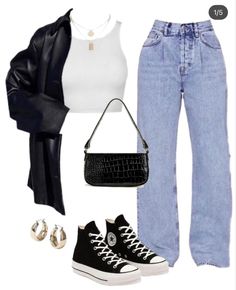 Outfit Ideas White Background, Look Grunge, Chique Outfits, Tomboy Style Outfits, White Outfit, Causual Outfits, Teenager Outfits, Swaggy Outfits, Outfit Shoplook