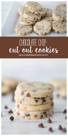 Chocolate Chip Cookies Cutouts, Rolled Chocolate Chip Cookies, Cutout Chocolate Chip Cookies, Chocolate Chip Cookie Cutouts, Sugar Cookie Chocolate Chip Cookies, Chocolate Chip Cutout Cookie Recipe, Chocolate Chip Cutout Cookies, Chocolate Chip Cut Out Cookie Recipe, Roll Out Cookie Recipe