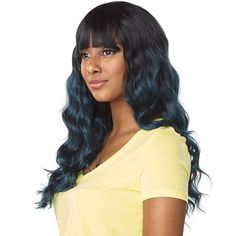 Sensationnel Synthetic Dashly Full Wig - UNIT 4 COLOR SHOWN: T2/DARKTEALMATERIAL: Synthetic TYPE: Full WigLENGTH: Long HEAT SAFE: Yes up to 400°FDESCRIPTION: Fast Fashion Meets Hair Futura Fiber® - safe up to 350 ~ 400°F An Essential Addition To Your Wig Stash Ready to wear Styles Made with Heat Resistant Fiber Available In Fashion Forward Colors Dress It Up or Dress It Down Ready To Wear Styles, Heat Protectant Hair, Colors Dress, Straight Bangs, U Part Wig, Styling Cream, Half Wigs, Types Of Curls, Frizz Control