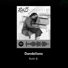 the cover art for ruth b's album dandelions, which features an image of