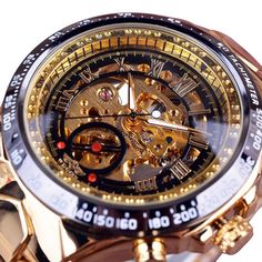 AUTOMATIC WATCH "WINNER" – Pisani Maura Golden Watch, Mechanical Watch Men, Skeleton Watches, Sport Design, Sports Watch, Men's Watches, Sports Design, Skeleton Watch, Stainless Steel Watch