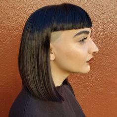 Blunt Lob with Bangs and Undercut Undercut With Bangs, Washable Hair Dye, Wash Out Hair Color, Temporary Hair Color Spray, Shaved Designs, Color For Kids