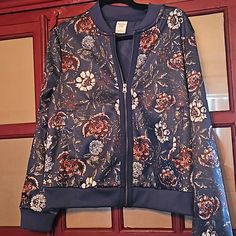 Blue Floral Bomber Jacket Washed But Never Worn.Two Front Pockets. Blue Floral Print Fall Outerwear, Abercrombie And Fitch, Bomber Jackets, Abercrombie & Fitch, Abercrombie Fitch, Blue Floral, Bomber Jacket, Color Blue, Jackets For Women