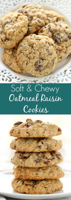 soft and chewy oatmeal raisin cookies