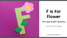 the letter f is for flower craft and activity with free printable cut out paper