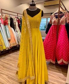 Silk Saree Gown, Indian Fits, Western Gown, Desi Outfits, Silk Anarkali, Long Gowns, Indian Designer Suits, Long Frock, Royalty Aesthetic