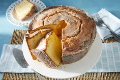 a cake with slices cut out on a plate