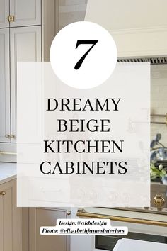 The Prettiest Beige Kitchen Cabinet Color Ideas | Best Beige Paint Colors Paint Bottom Kitchen Cabinets, Cream Kitchen Island Ideas, Neutral Paint For Kitchen, Bone Colored Kitchen Cabinets, Best Off White Kitchen Cabinet Paint Colors, Kitchen Remodel Beige Cabinets, Popular Beige Cabinet Colors, White And Beige Kitchens, Greige Painted Kitchen Cabinets