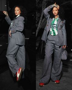 Rihanna Fan, Looks Rihanna, Rihanna Love, Puma Rihanna, Rihanna Outfits, High Fashion Looks, Rihanna Style, Blazer Outfit