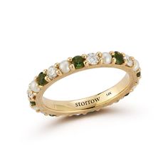 14K Gold Green Tourmaline Diamond & Pearl Iris Ring Classic Multi-stone Jewelry For May Birthstone, Heirloom Multi-stone May Birthstone Jewelry, Green Pearl Charm Jewelry For Wedding, Iris Ring, Victorian Aesthetic, Antique Fairs, Jewelry Show, Earrings Rings, Green Tourmaline