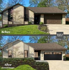 before and after pictures of a house in the suburbs