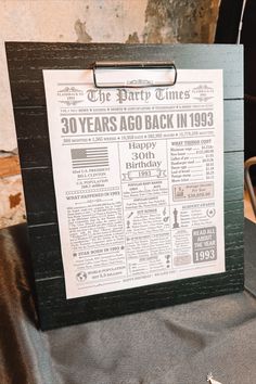 a piece of newspaper sitting on top of a table