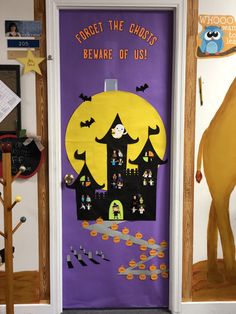 a door decorated to look like a castle