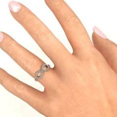 A Classic infinity ring with Braided shank. Engrave that special message inside the ring and have it custom-made with your favorite metal. Heart Infinity Ring, Puzzle Jewelry, Engraved Engagement Ring, Infinity Jewelry, Fingerprint Jewelry, Monogram Ring, Infinity Heart, Monogram Jewelry, Infinity Ring