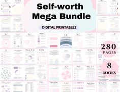 the self - worth mega bundle includes digital printables