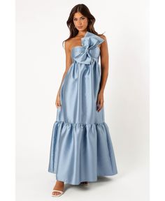 in stock Baby Blue Weddings, Fall Wedding Guest Dress, Dress One Shoulder, Usa Dresses, Blue Bridesmaid Dresses