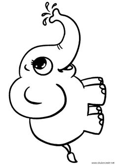 the letter e is for elephant coloring page with an animal on it's back