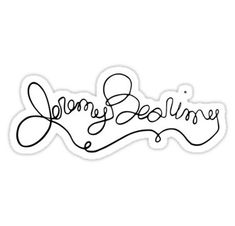 the name jenny's bedtime written in cursive writing on a white background