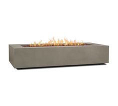 the outdoor great outdoors fire pit is shown with flames on it's sides and an open flame