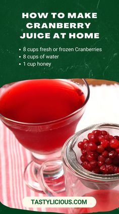 How To Make Cranberry Juice At Home | Cranberry Juice RECIPE | Sugar Free Cranberry Juice | How to Make Simple Cranberry Juice | How to Make Fresh Cranberry Juice | Homemade Cranberry Juice How To Make Cranberry Juice Taste Better, How To Make Cranberry Juice, How To Juice Cranberries, Home Made Cranberry Juice, Diy Cranberry Juice, Benefits Of Drinking Cranberry Juice, Home Canned Cranberry Juice