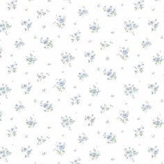 a white background with blue flowers on it