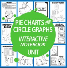 the pie chart and circle graphs interactive notebook unit for students to practice their writing skills