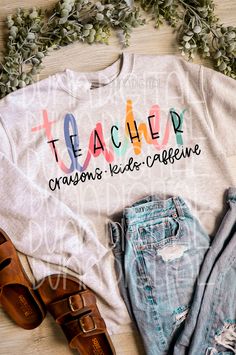 Sublimation Tee Shirt Ideas, Sublimated Shirt Ideas, Teacher Life Shirt, Future Teacher Shirts Designs, Daycare T Shirt Designs, Cute Teacher Shirts Vinyl, Teachers Shirts Designs, Shirts For Teachers Ideas, Sublimation T Shirt Design Ideas