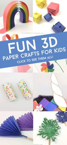 paper crafts for kids that are fun and easy to make with the help of their own hands