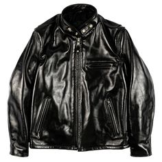 Classic Leather Jacket For Motorcycling In Winter, Classic Leather Biker Jacket, Classic Leather Biker Jacket For Biker Events, Classic Leather Jacket For Motorcycling In Fall, Leather Cafe Racer Biker Jacket For Motorcycling, Fitted Cafe Racer Outerwear For Motorcycling, Leather Cafe Racer Biker Jacket, Classic Black Selvedge Outerwear, Cafe Racer Biker Jacket For Streetwear