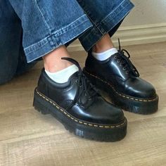 Doc Martens Loafers, Dr Martens Style, Martens Style, Loafers Outfit, Aesthetic Shoes, Pretty Shoes