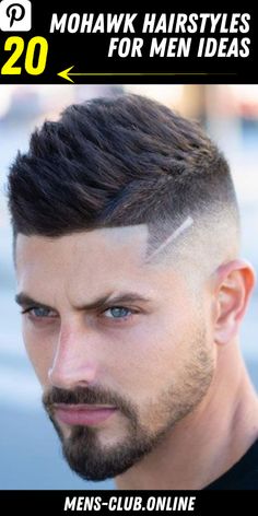 Mohawk Hairstyles for Men 20 Ideas: A Trendsetting Guide Shaved Side Haircut, Side Haircut, Goatee Styles, Best Haircuts For Men, Fade Haircut Styles, Goatee Beard, Mohawk Hairstyles Men, Edgars Haircut