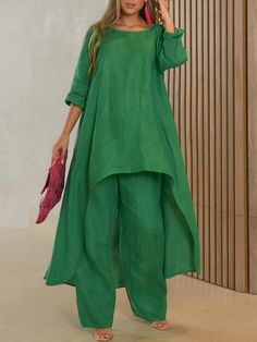 Jeans Overall, Linen Fashion, Mode Casual, فستان سهرة, Maxi Robes, Linen Style, Collars For Women, Yoga Shorts, Denim Jumpsuit