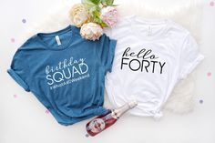 Hello Forty Shirt, 40th Birthday Shirt, Gift For Women and Man, Fortieth Birthday, Birthday Trip Tee, Birthday Gift, Happy Birthday T-shirt, 40s Club T-shirts,40th Birthday Shirt,40 Birthday Gift,Birthday Crew Shirt,birthday gift ideas,Birthday Queen Shirt,Birthday Shirt Women,Birthday Trip Tee,Birthday Squad Shirt,Fortieth Birthday,Happy Birthday Tee,Hello Forty Shirt,Turning 40 T-shirts  Hello, welcome to MerryShirtUS! I'm very happy to see you here. Please contact me if you have any questions Hello Forty, Fortieth Birthday, 40th Birthday Shirt, Happy Birthday Shirt, 40 Birthday, 40 And Fabulous, Turning 40