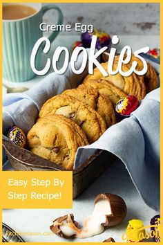 an easy step by step recipe for creme egg cookies is featured in this book