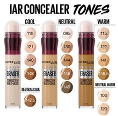 Maybelline Concealer Shades, Concealer Guide, Maybelline Age Rewind, Maybelline Concealer, Dry Skin Makeup, Face Beat Makeup