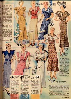 Spring 1934 Sears Catalog 1920s Fashion Catalog, 1930s Fashion Plates, 1903 Fashion Plate, 1912 Fashion Plate