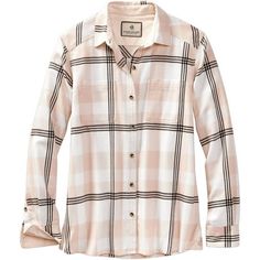 This women's Legendary  Flannel Shirt has a relaxed boyfriend fit in the softest brushed flannel we could find. With the suede-like lined collar and cuffs, you'll want to collect all of the colors! Size: 1X.  Color: Off-White.  Gender: female.  Age Group: adult. Women Loose Shirt, Flannel Tunic, Plaid Shirt Women, Hooded Flannel, Womens Flannel Shirt, Women's Button Down Shirt, Flannel Women, Loose Shirts, Womens Long Sleeve Shirts