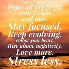 Wellness Wednesday ❤️
#stayfocused #evolve #followyourheart #todaysthought #positivevibes #wellness #wednesday Wellness Week, Keep Evolving, Motivational Quotes For Employees, Gratitude Attitude, Wellness Board, Morning Wednesday, Online Quotes, Good Wednesday