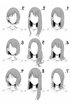 how to draw anime hair step by step