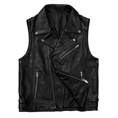 This Biker Vest is Asian Fit, so we generally advise you to choose two sizes up as your general US size. If you wear L in US/EU size, a 3XL or 4XL is more suitable for you. Please check more details on our size chart. Motorcycle Enthusiasts! Want to create a layered outfit? Sleeveless Leather Vest is a good choice for you. Because wearing a leather vest will expose your underlying shirt or top. A long sleeve shirt or sweatshirt with a good vest is enough to keep you warm when riding in cold temp Bobber Scrambler, Custom Triumph, Zip Up Vest, Lapel Coat, Biker Vest, Layering Outfits, Sleeveless Jacket, Biker Style, Leather Vest