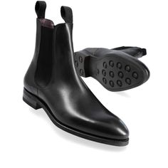 CHELSEA BOOTS IN BLACK BOX CALF Luxury Classic Men's Chelsea Boots, Men's Luxury Plain Toe Chelsea Boots, Luxury Men's Chelsea Boots For Semi-formal Occasions, Luxury Masculine Chelsea Ankle Boots, Mens Chelsea Boots, Black Chelsea Boots With Reinforced Heel, Medium Width, Boots Outfit Men, Classy Suits, Chelsea Boots Men