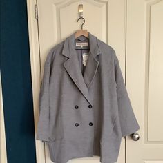 Nwt Hannah Slouchy Blazer Color Is A Faded Charcoal/Gray Super Soft With Side Seam Pockets Oversized Fit M, Measurements Upon Request Free People Jacket, Free People Black, Colored Blazer, Charcoal Gray, Charcoal Grey, Oversized Fits, Black Gray, Black And Grey, Free People