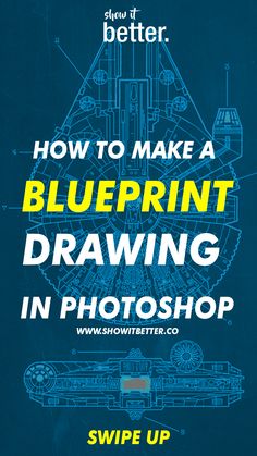 how to make a blueprint drawing in photoshop