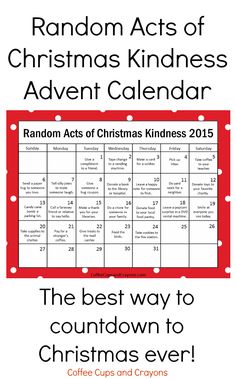 random acts of christmas kindness calendar